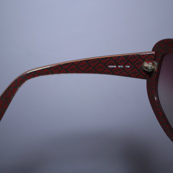 Fendi FS348 Oversized Red Wrap Acetate Sunglasses main image 5